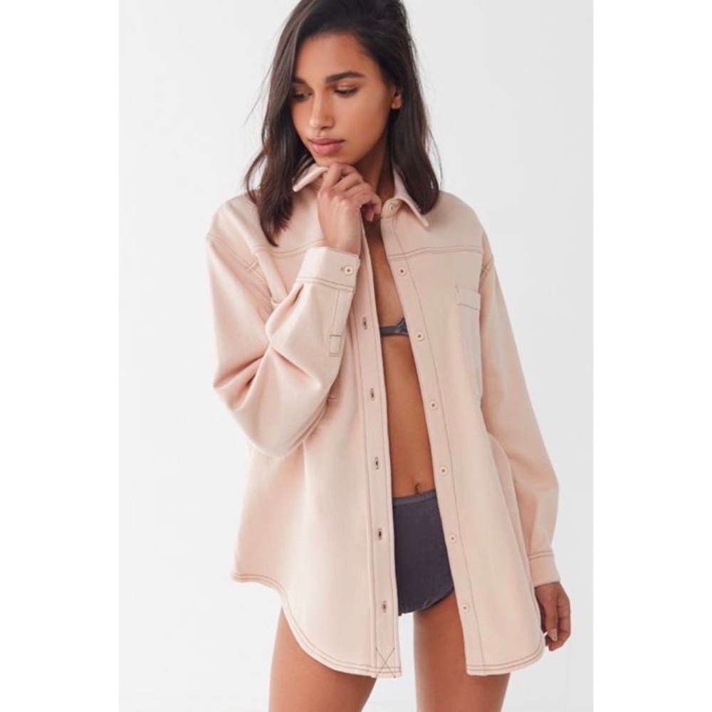 Urban Outfitters Kim Fleece Shirt Jacket